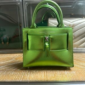 Brandon Blackwood Metallic Green Leather Kuei Bag
